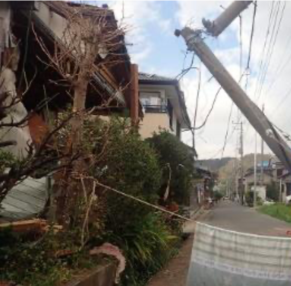 千葉県鋸南町の強風被害の様子