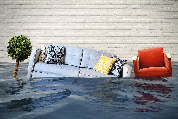 水災による家具の浸水